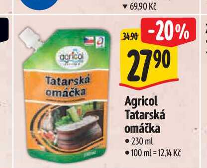  Agricol Tatarská omáčka  230 ml  