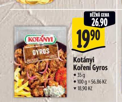 Kotányi Koření Gyros 35 g