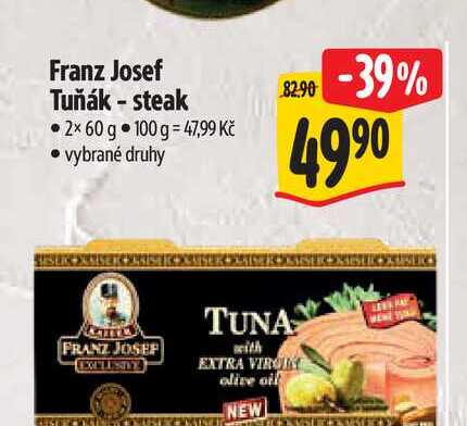 Franz Josef Tuňák - steak 2x60 g