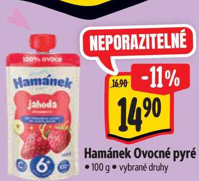   Hamánek Ovocné pyré 100 g 
