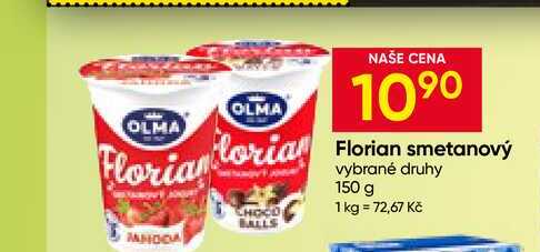 Florian smetanový vybrané druhy 150 g