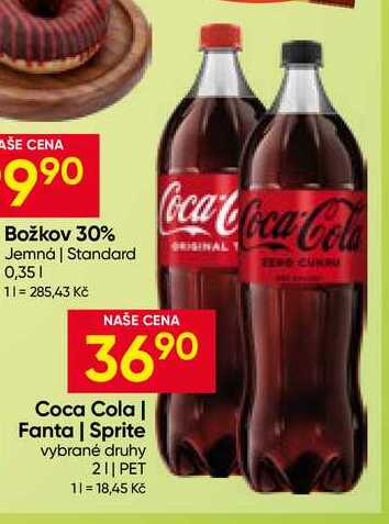 Coca-Cola 2l, vybrané druhy 2l