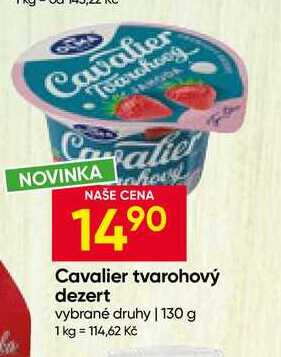 Cavalier tvarohový dezert vybrané druhy 130 g