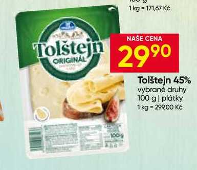 Milko Tolštejn 45% vybrané druhy 100 g 