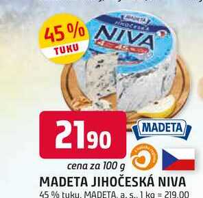 MADETA JIHOČESKÁ NIVA 45% tuku. 100g