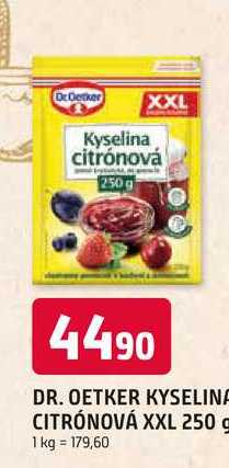 DR. OETKER KYSELINA CITRÓNOVÁ XXL 250 g 