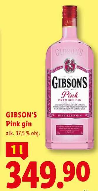 GIBSON'S Pink gin, 1 l
