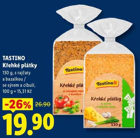 TASTINO Křehké plátky, 130 g