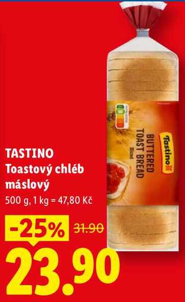TASTINO Toastový chléb máslový, 500 g