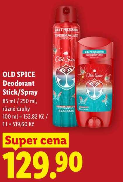 OLD SPICE Deodorant Stick/Spray, 85 ml/250 ml
