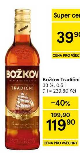 Božkov Tradiční 33 %, 0,5 l