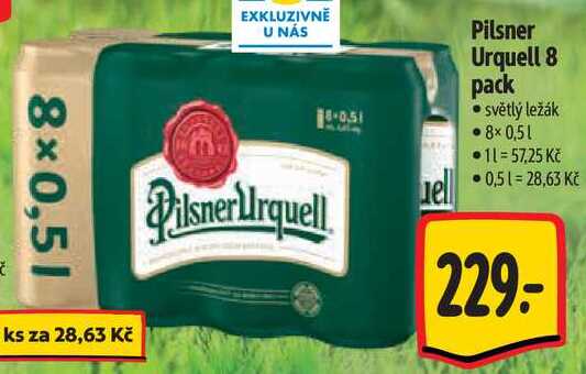Pilsner Urquell 8 pack, 8x 0,5 l