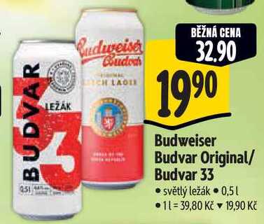 Budweiser Budvar 33, 0,5 l