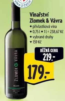Vinařství Zlomek & Vávra, 0,75 l