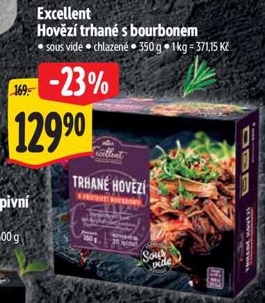 Excellent Hovězí trhané s bourbonem, 350 g