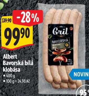 Albert Bavorská bílá klobása, 400 g