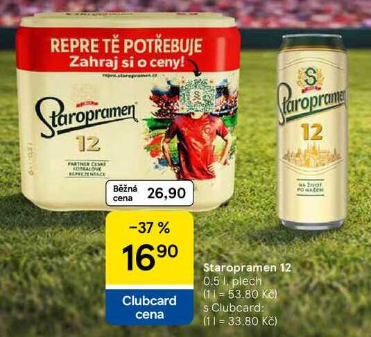 Staropramen 12, 0.5 l, plech