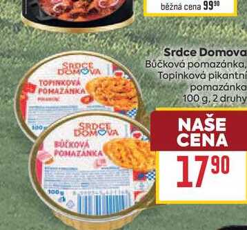 Srdce Domova Bučková pomazánka, Topinková pikantní pomazánka 100 g
