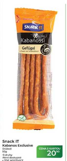 Snack IT Kabanos Exclusive Drübezi 50g  