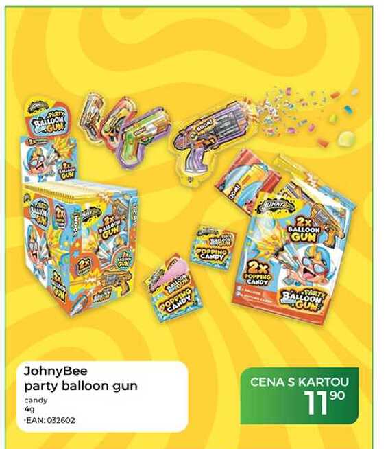 JohnyBee party balloon gun candy 4g