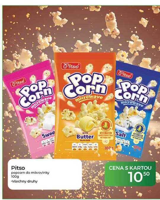 Pitso popcorn do mikrovinky 100g 