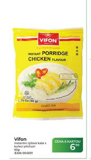 Vifon Instantní rýžová kaše s kuřecí příchutí 50 g