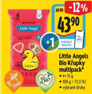 Little Angels Bio Křupky multipack, 4x 15 g 