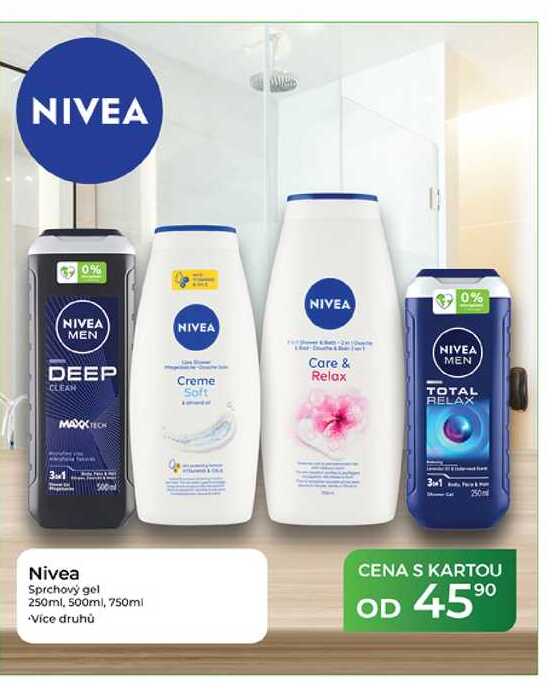 Nivea Sprchový gel 250ml, 500ml, 750ml 