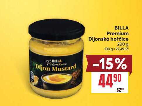 BILLA Premium Dijonská hořčice 200 g 