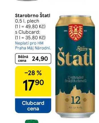 Starobrno Štatl, 0.5 I, plech