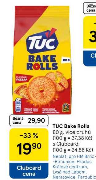 TUC Bake Rolls, 80 g, více druhů  