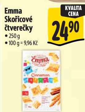 Emma Skořicové čtverečky, 250 g