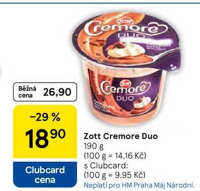 Zott Cremore Duo, 190 g 
