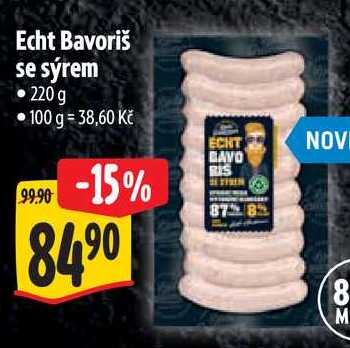 Echt Bavoriš se sýrem, 220 g