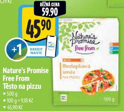 Nature's Promise Free From Těsto na pizzu, 500 g 