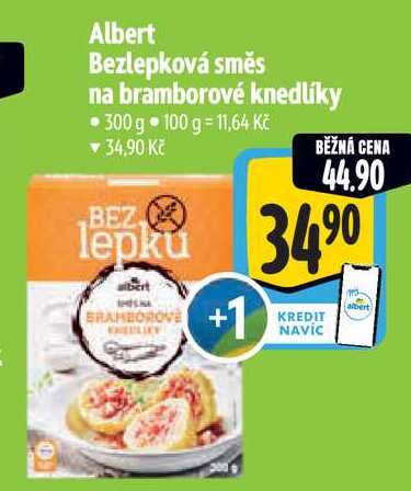 Albert Bezlepková směs na bramborové knedlíky, 300 g 
