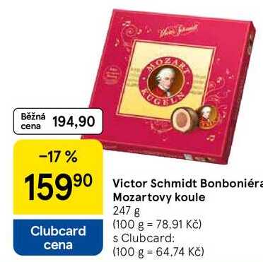 Victor Schmidt Bonboniéra Mozartovy koule, 247 g
