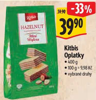 Kitbis Oplatky, 400 g v akci