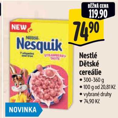 Nestlé Dětské cereálie, 300-360 g 