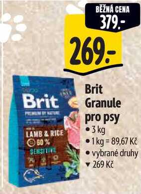 Brit Granule pro psy, 3 kg