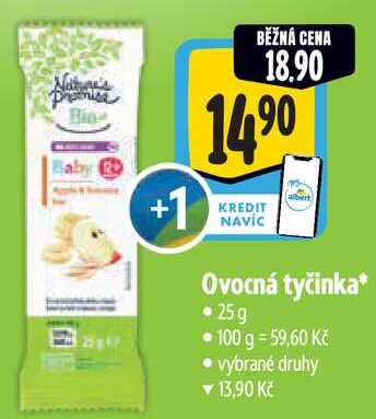 Ovocná tyčinka, 25 g