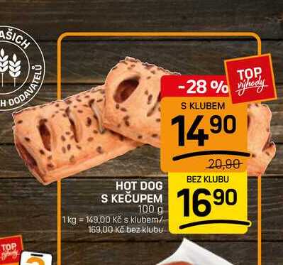 HOT DOG S KEČUPEM 100g
