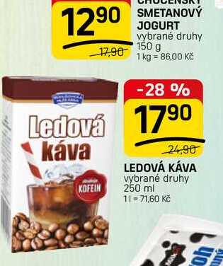 LEDOVÁ KÁVA vybrané druhy 250 ml